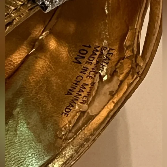 Anne Klein AK2 Gold Heel Sandals Size 10 - Picture 6 of 10